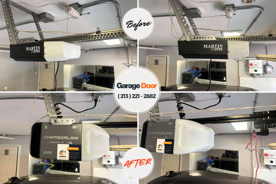 Before and after: garage door repair Arenas Valley, NM